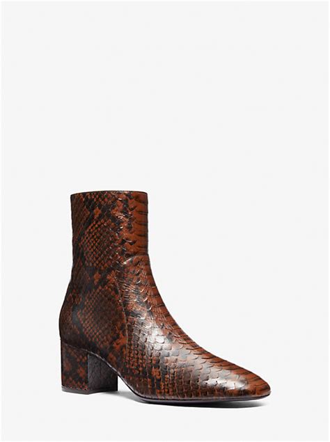 Gloria Python Embossed Leather Boot 